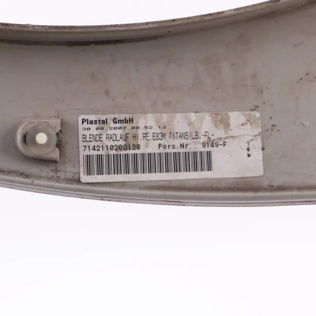 Aerokit Aero Rear Right O/S Wheel Arch Cover Titansilber Silver - 354 to BMW X3 E83 with Part number 0302748 BMW X3 E83 Aerokit Aero Rear Right O/S Wheel Arch Cover Titansilber Silver - 354 - SKU 0302748-TS - Part number 0302748