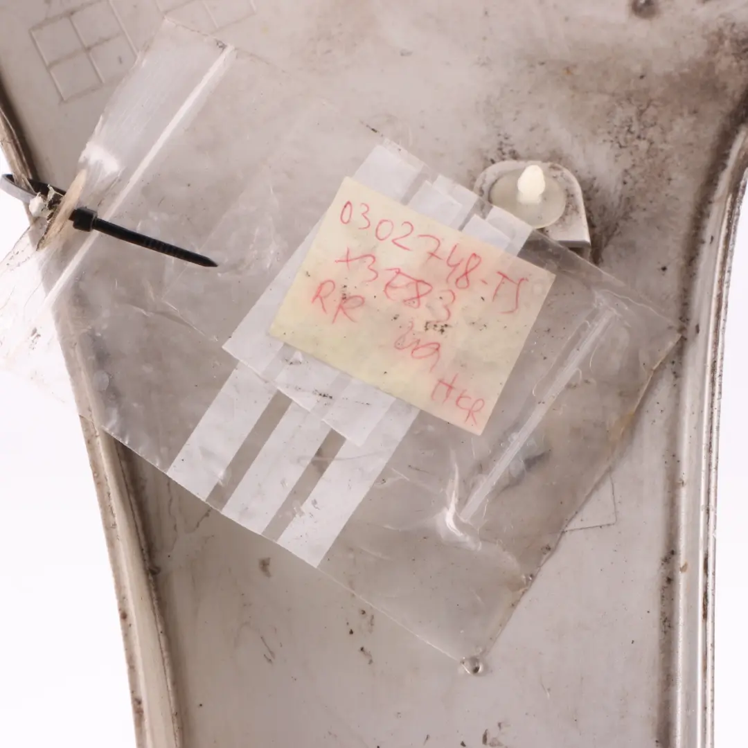 Aerokit Aero Rear Right O/S Wheel Arch Cover Titansilber Silver - 354 to BMW X3 E83 with Part number 0302748 BMW X3 E83 Aerokit Aero Rear Right O/S Wheel Arch Cover Titansilber Silver - 354 - SKU 0302748-TS - Part number 0302748