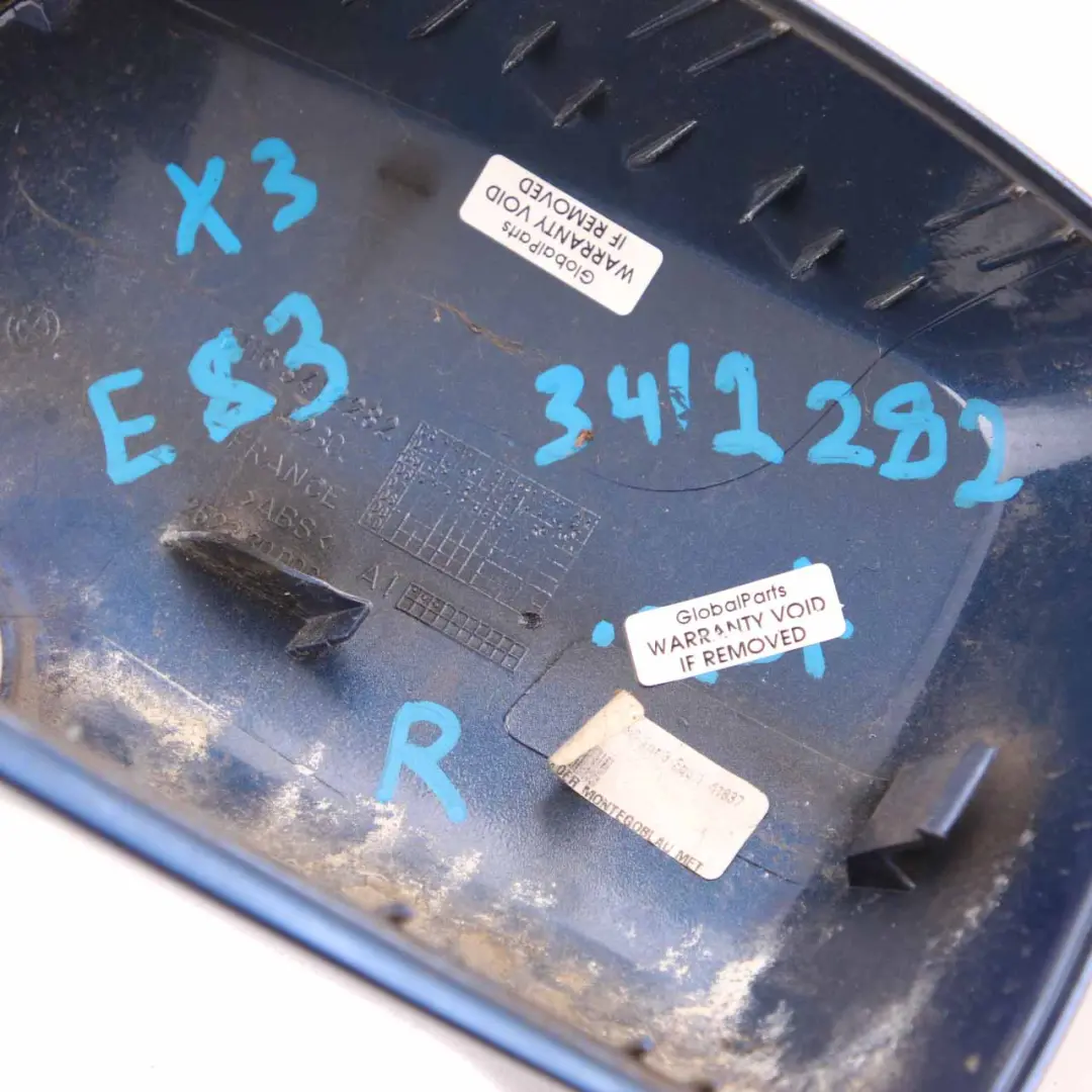  Mirror Cover BMW X3 E83 Wing Right Cap O/S Casing Montego Blue - A51 - SKU 0302960-MTB - Part number 0302960