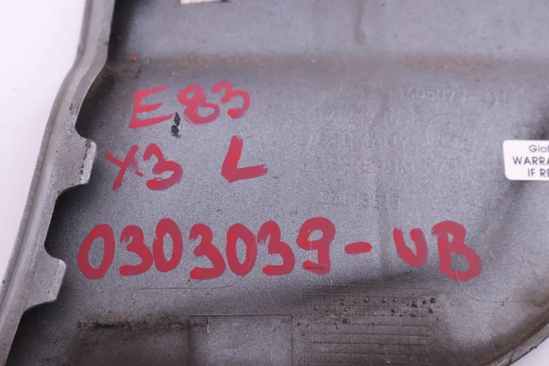 Listwa Osłona Błotnika Lewy Przód Niebieska Blue Water 3405079 do BMW E83 X3 o numerze 0303039 BMW E83 X3 Listwa Osłona Błotnika Lewy Przód Niebieska Blue Water 3405079 - SKU 0303039-WB - Numer Części 0303039
