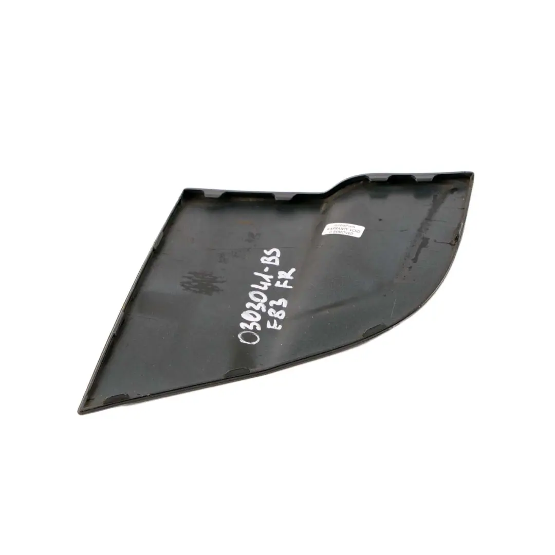 Front Right O/S Side Panel Trim Cover Black Sapphire Metallic 475 to BMW X3 E83 with Part number 0303041 BMW X3 E83 Front Right O/S Side Panel Trim Cover Black Sapphire Metallic 475 - SKU 0303041-BS - Part number 0303041
