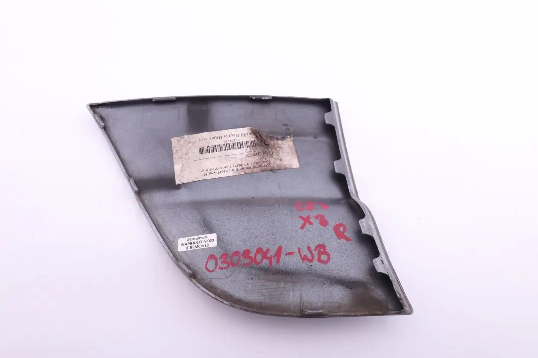 BMW X3 E83 Pannello laterale anteriore destro Copertura Bluewater Blu - SKU 0303041-WB - Numero di parte 0303041