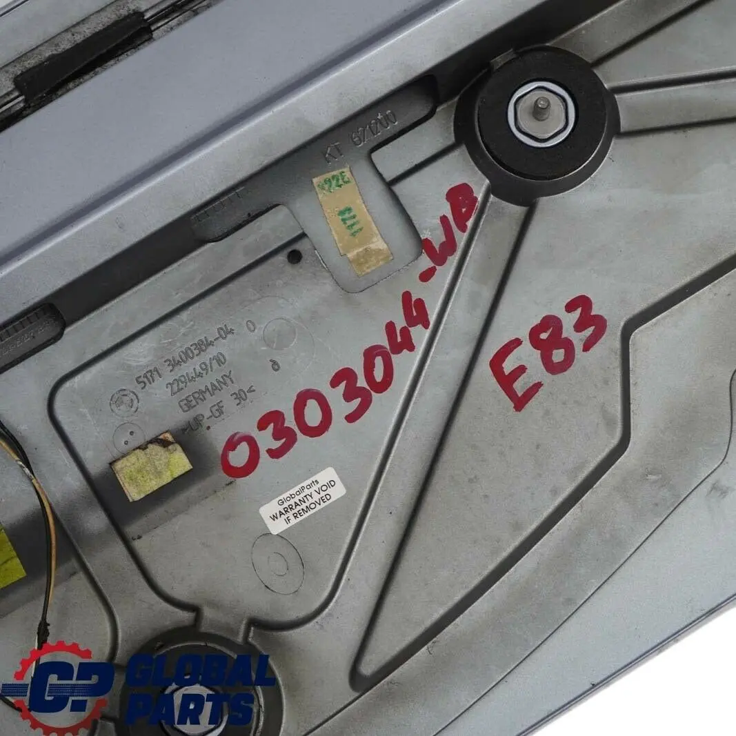 BMW X3 E83 Spoiler Trasero Techo Tapa Superior Maletero Azul Agua 3400384 - SKU 0303044-WB - Número de pieza 0303044