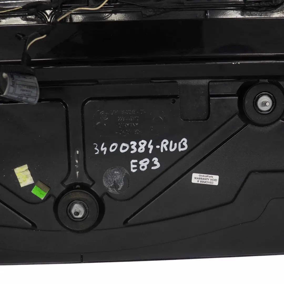 BMW X3 E83 arrierepanneau superieur couvercle coffre Rubinschwarz Black - S23 - SKU 0303044-RUB - Numéro de pièce 0303044