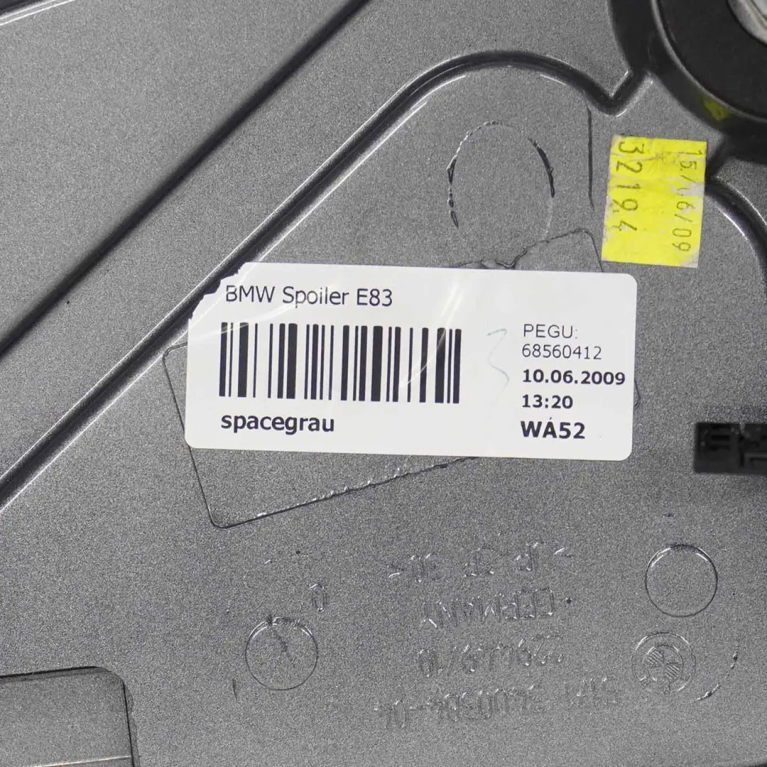 Spoiler Spojler Bagażnika Spacegrau A52 do BMW X3 E83 o numerze 0303044 BMW X3 E83 Spoiler Spojler Bagażnika Spacegrau A52 - SKU 0303044-SCG - Numer Części 0303044