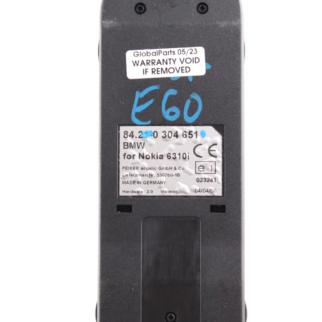 Snap-in Adapter BMW E60 E87 E90 Mini R50 R53 Media Telephone Phone Nokia 6310i to with Part number 0304651 Snap-in Adapter BMW E60 E87 E90 Mini R50 R53 Media Telephone Phone Nokia 6310i - SKU 0304651 - Part number 0304651