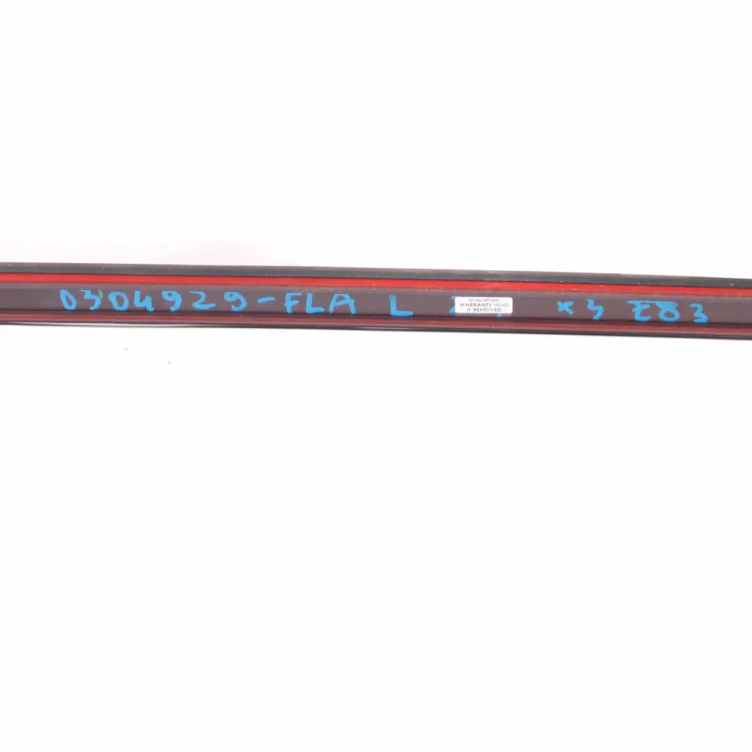 Roof Moulding BMW X3 E83 Left N/S Trim Strip Flamenco Rot Metallic - 470 to with Part number 0304929 Roof Moulding BMW X3 E83 Left N/S Trim Strip Flamenco Rot Metallic - 470 - SKU 0304929-FLA - Part number 0304929