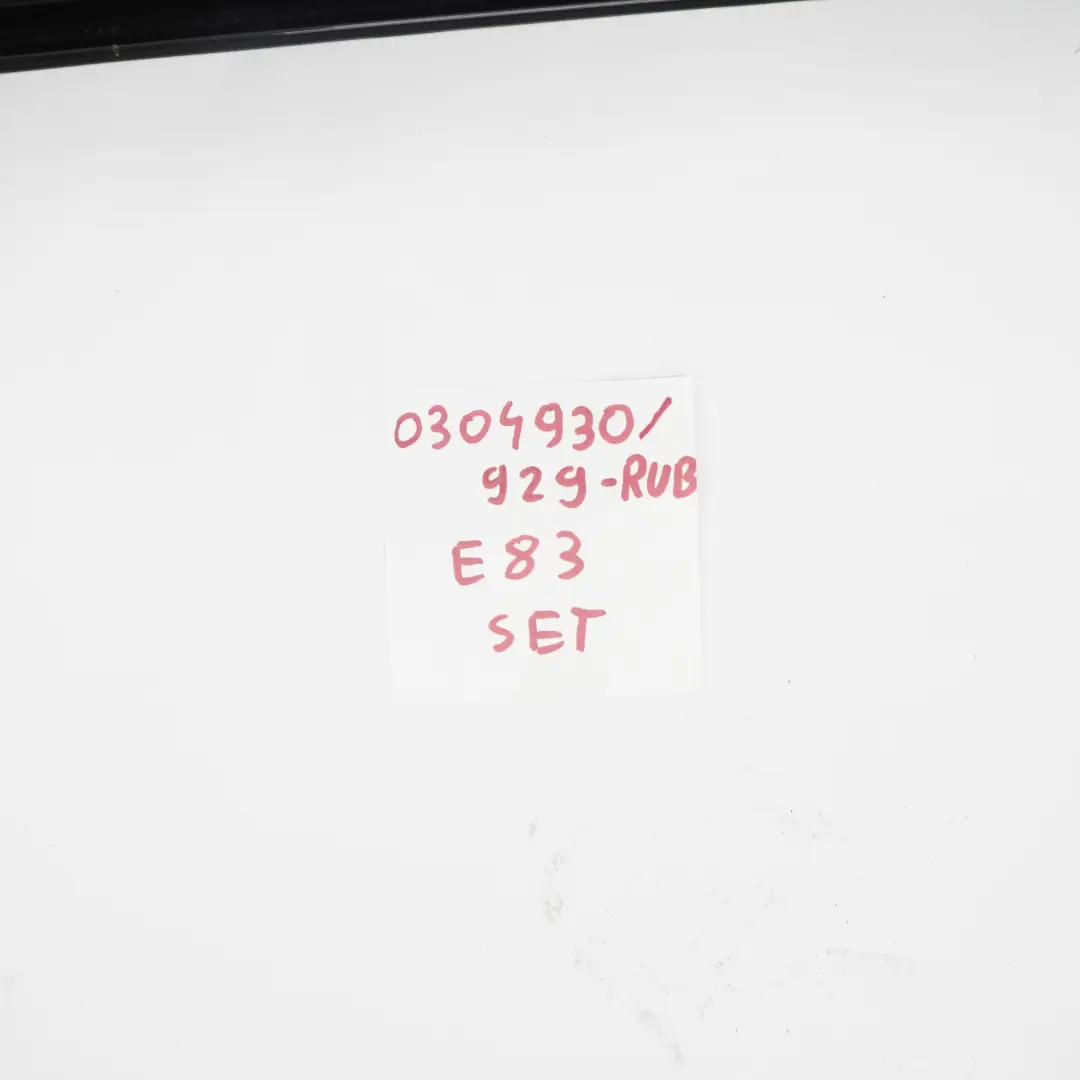 Roof Railing Left Right N/O/S Rack Bar Set Rubinschwarz Black - S23 to BMW X3 E83 with Part number 0304929 BMW X3 E83 Roof Railing Left Right N/O/S Rack Bar Set Rubinschwarz Black - S23 - SKU 0304929-RUB - Part number 0304929