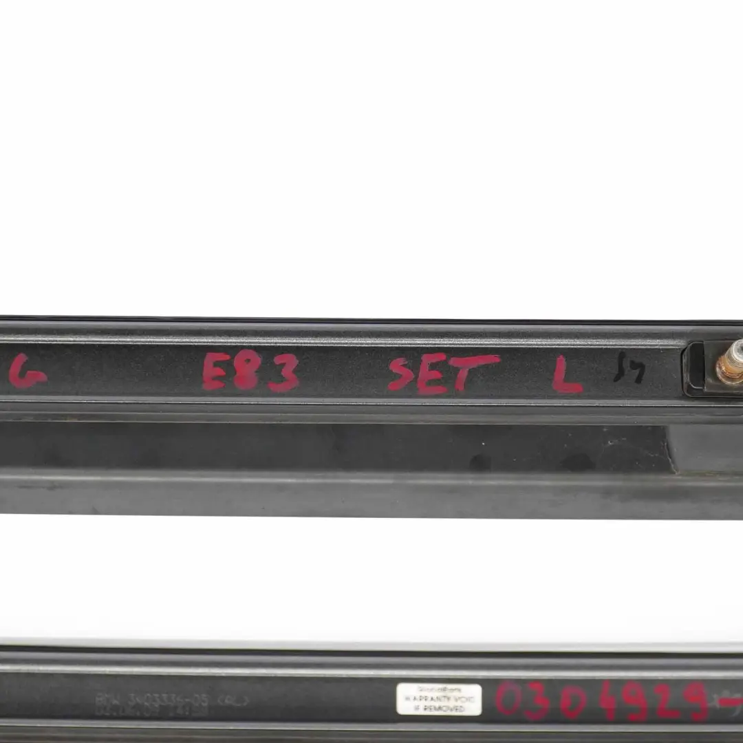 Roof Railing Left Right N/O/S Rack Bar Set Spacegrau Grey - A52 BMW X3 E83 - SKU 0304929-SCG - Part number 0304929