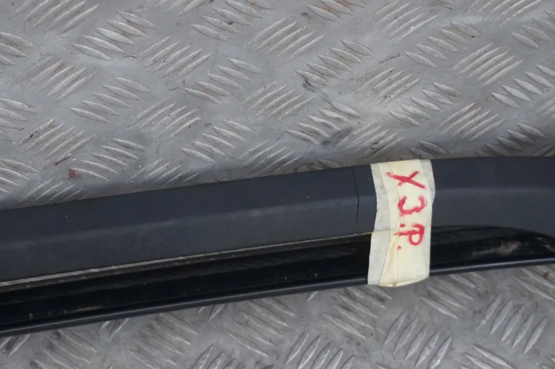 BMW X3 Series E83 Right O/S Roof Railing Rail Rack Bar Black Sapphire Metallic - SKU 0304930-BS - Part number 51137052538