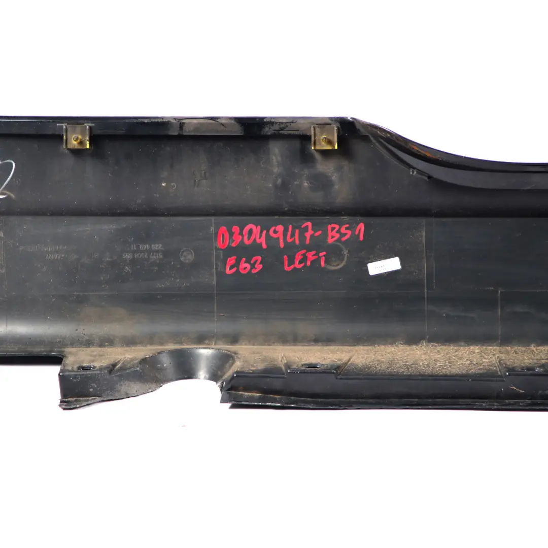 Door Sill Side Cover Skirt Left N/S Black Sapphire - 475 to BMW 6 Series E63 E64 1 with Part number 0304947 BMW 6 Series E63 E64 1 Door Sill Side Cover Skirt Left N/S Black Sapphire - 475 - SKU 0304947-BS1 - Part number 0304947