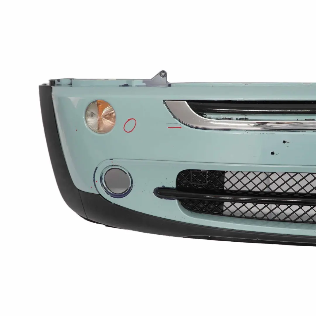 Frontstoßstange komplett Verkleidung blau lackiert für Mini R50 R52 mit Teilenummer 0308998 Mini R50 R52 Frontstoßstange komplett Verkleidung blau lackiert - SKU 0308998-BLUE - Teilenummer 0308998