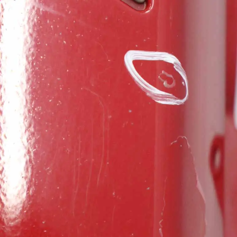  Parachoques Delantero Mini R50 R52 Completo Embellecedor Rojo Chili - 851 - SKU 0308998-CHRED - Número de pieza 0308998