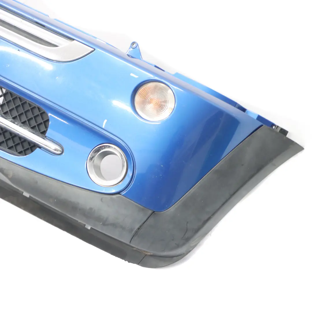 Front Bumper Complete Trim Panel Hyper Blue Metallic - A28 to Mini R50 R52 with Part number 0308998 Mini R50 R52 Front Bumper Complete Trim Panel Hyper Blue Metallic - A28 - SKU 0308998-HYB3 - Part number 0308998