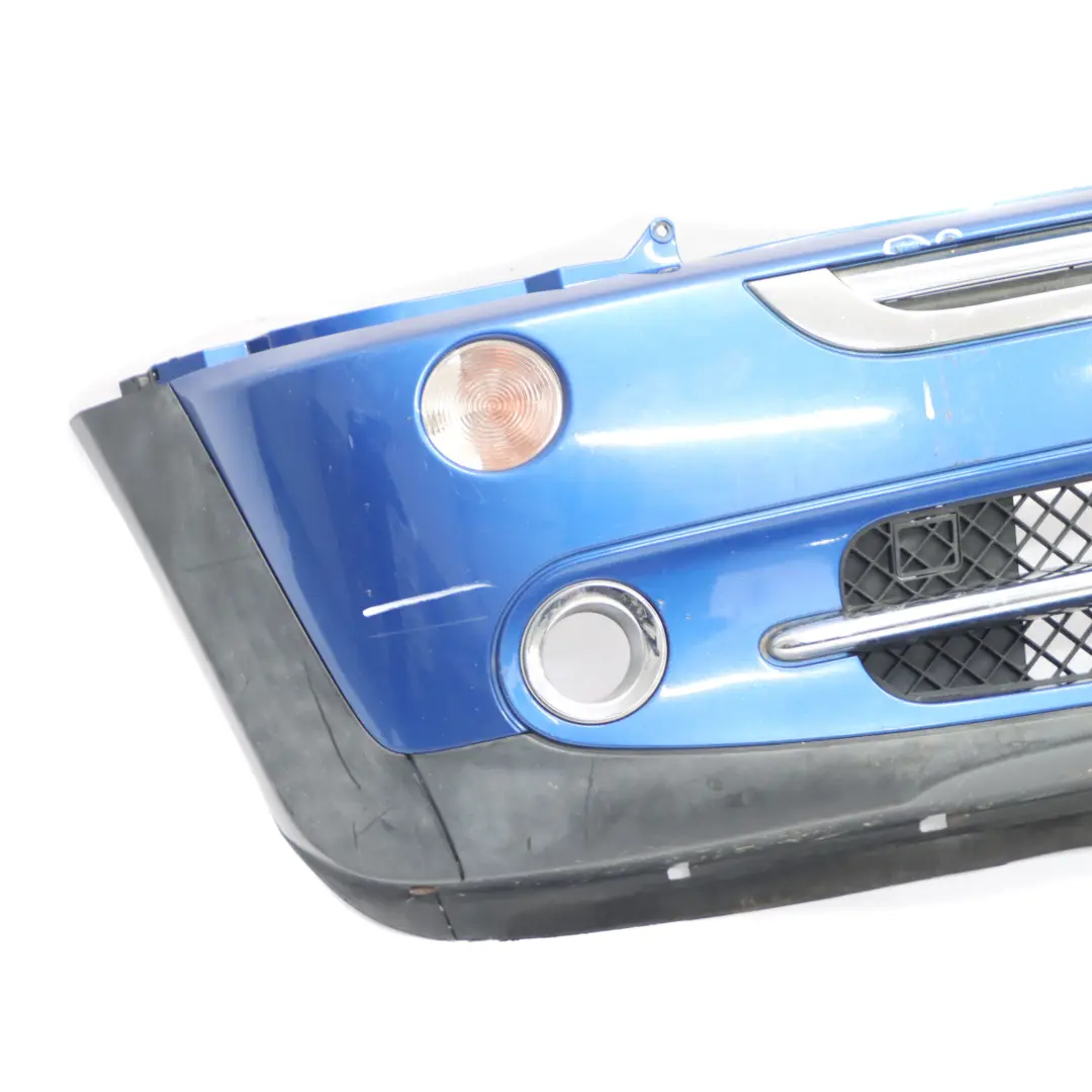 Front Bumper Complete Trim Panel Hyper Blue Metallic - A28 to Mini R50 R52 with Part number 0308998 Mini R50 R52 Front Bumper Complete Trim Panel Hyper Blue Metallic - A28 - SKU 0308998-HYB3 - Part number 0308998