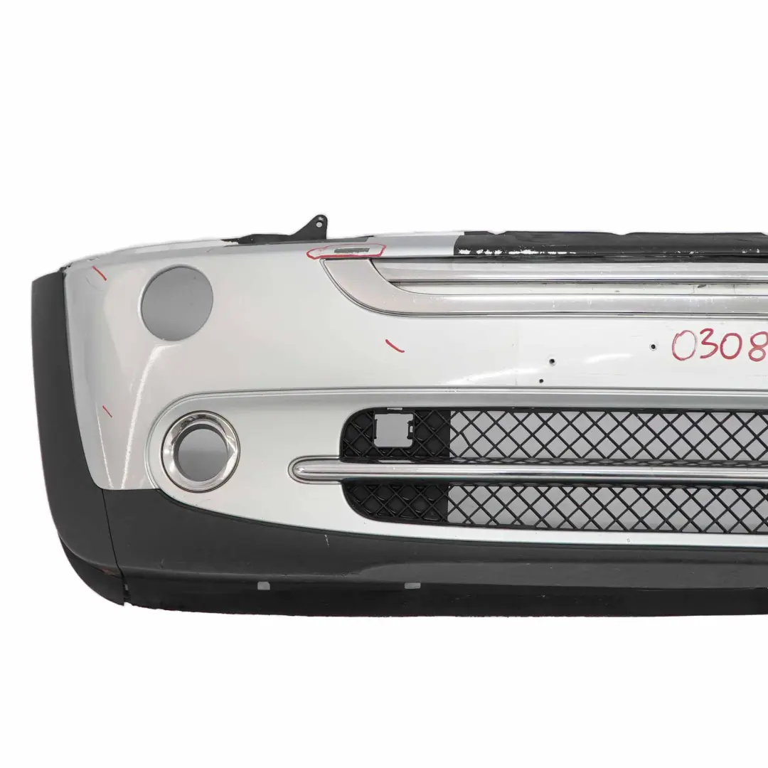 Front Bumper Complete Trim Panel Pure Silver Metallic - 900 to Mini R50 R52 with Part number 0308998 Mini R50 R52 Front Bumper Complete Trim Panel Pure Silver Metallic - 900 - SKU 0308998-PS1 - Part number 0308998