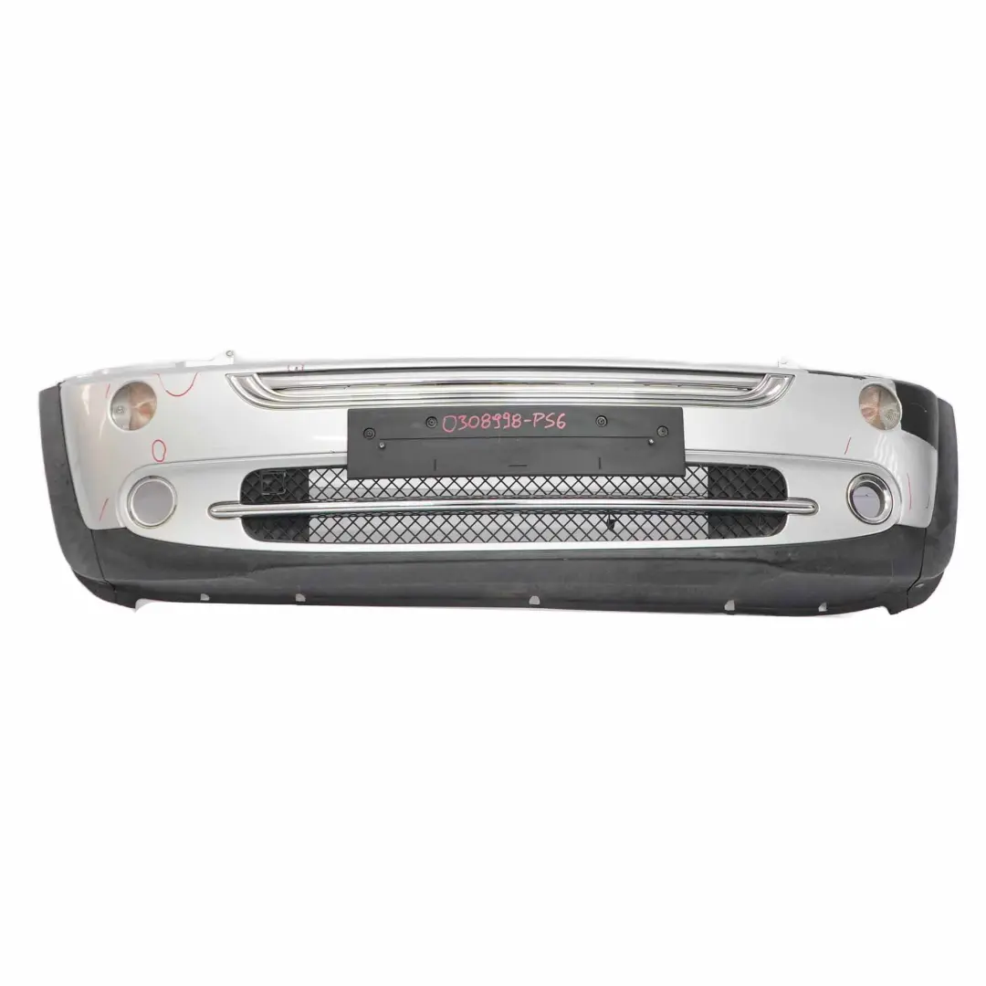 Front Bumper Complete Trim Panel Pure Silver Metallic - 900 to Mini R50 R52 with Part number 0308998 Mini R50 R52 Front Bumper Complete Trim Panel Pure Silver Metallic - 900 - SKU 0308998-PS6 - Part number 0308998