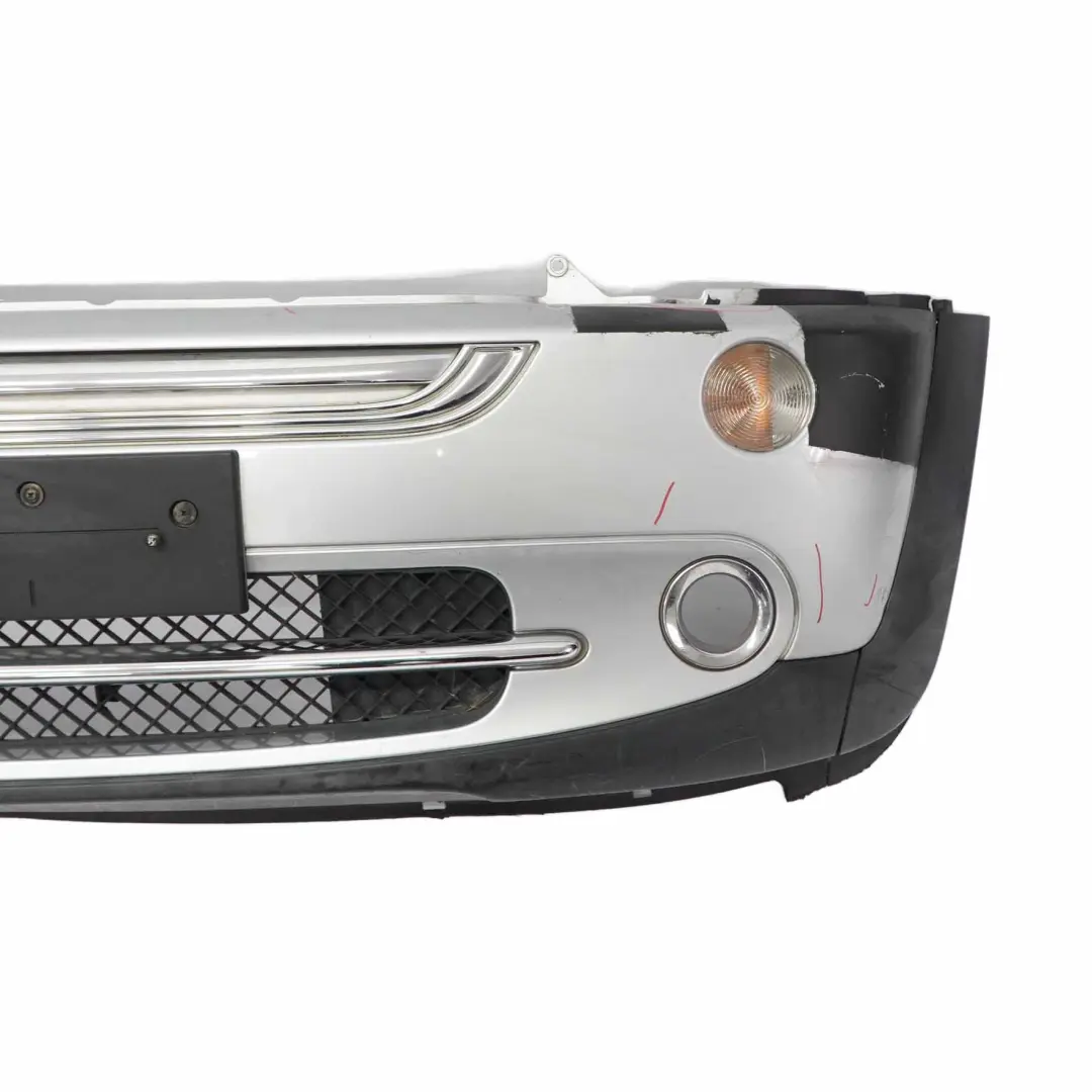 Front Bumper Complete Trim Panel Pure Silver Metallic - 900 to Mini R50 R52 with Part number 0308998 Mini R50 R52 Front Bumper Complete Trim Panel Pure Silver Metallic - 900 - SKU 0308998-PS6 - Part number 0308998