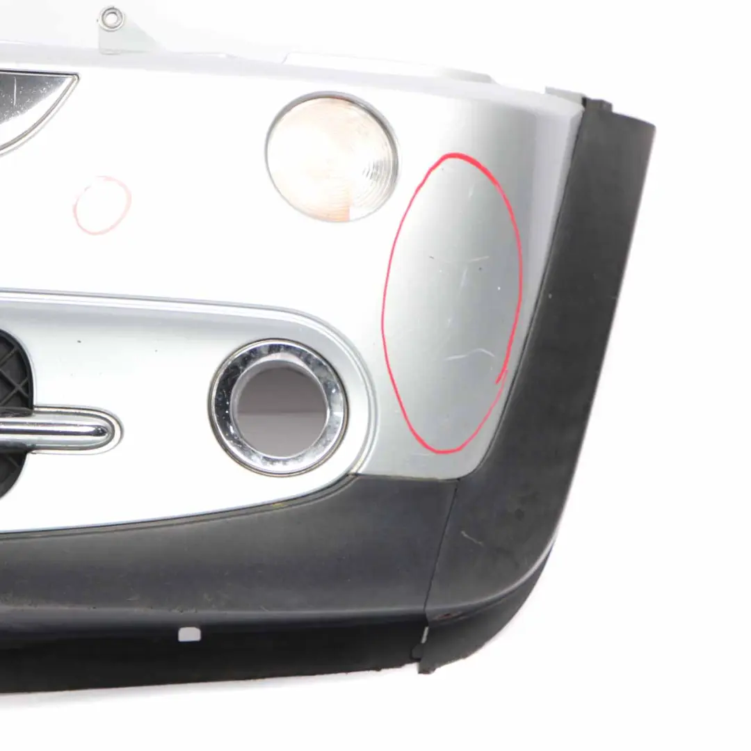 Front Bumper Complete Trim Panel Pure Silver Metallic - 900 to Mini R50 R52 with Part number 0308998 Mini R50 R52 Front Bumper Complete Trim Panel Pure Silver Metallic - 900 - SKU 0308998-PS8 - Part number 0308998