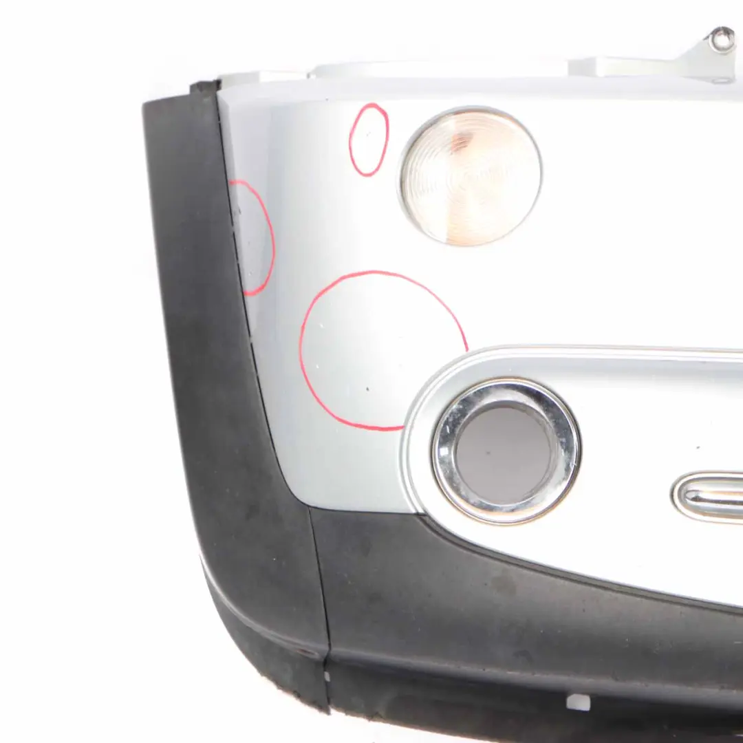 Front Bumper Complete Trim Panel Pure Silver Metallic - 900 to Mini R50 R52 with Part number 0308998 Mini R50 R52 Front Bumper Complete Trim Panel Pure Silver Metallic - 900 - SKU 0308998-PS8 - Part number 0308998