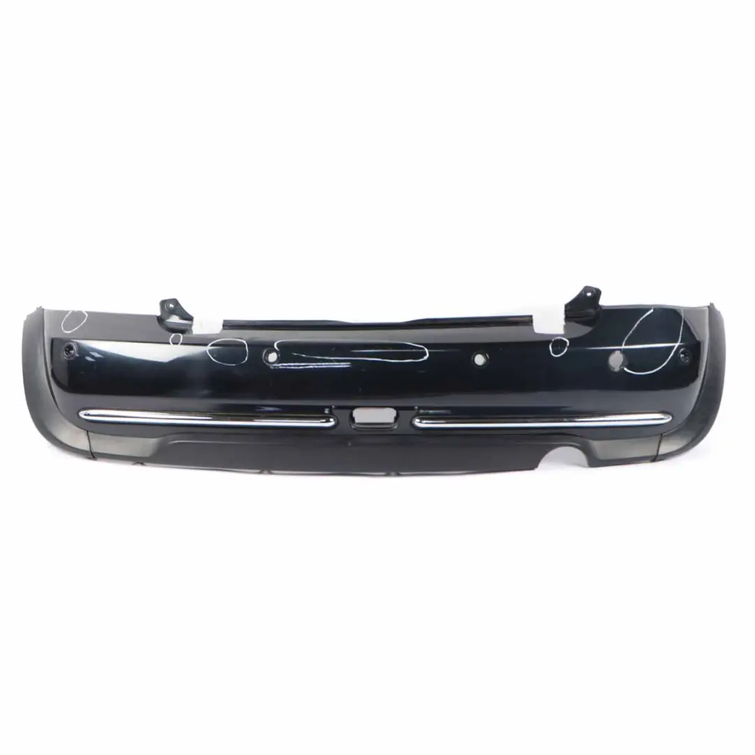 Mini R52 Cabrio Complete Rear Bumper PDC Panel Astro Black Metallic - A25 - SKU 0309183-ASB - Part number 0309183