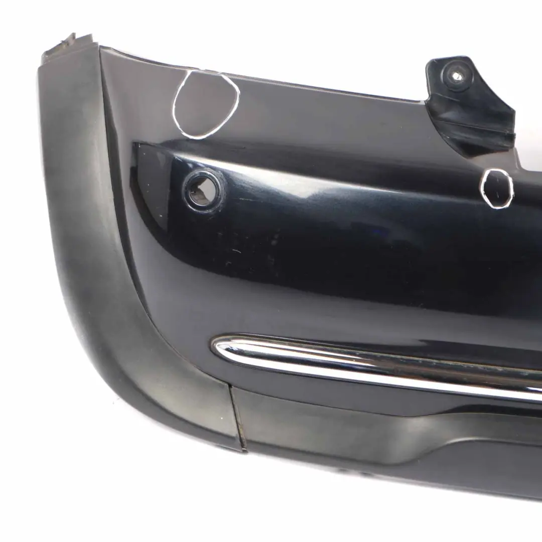 Mini R52 Cabrio Complete Rear Bumper PDC Panel Astro Black Metallic - A25 - SKU 0309183-ASB - Part number 0309183