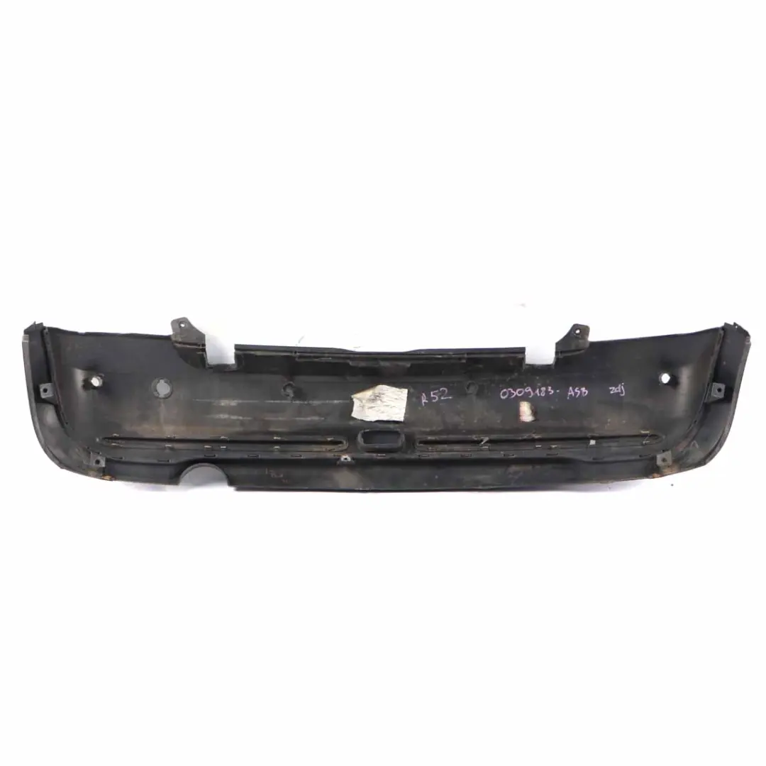 Complete Rear Bumper PDC Panel Astro Black Metallic - A25 to Mini R52 Cabrio with Part number 0309183 Mini R52 Cabrio Complete Rear Bumper PDC Panel Astro Black Metallic - A25 - SKU 0309183-ASB - Part number 0309183