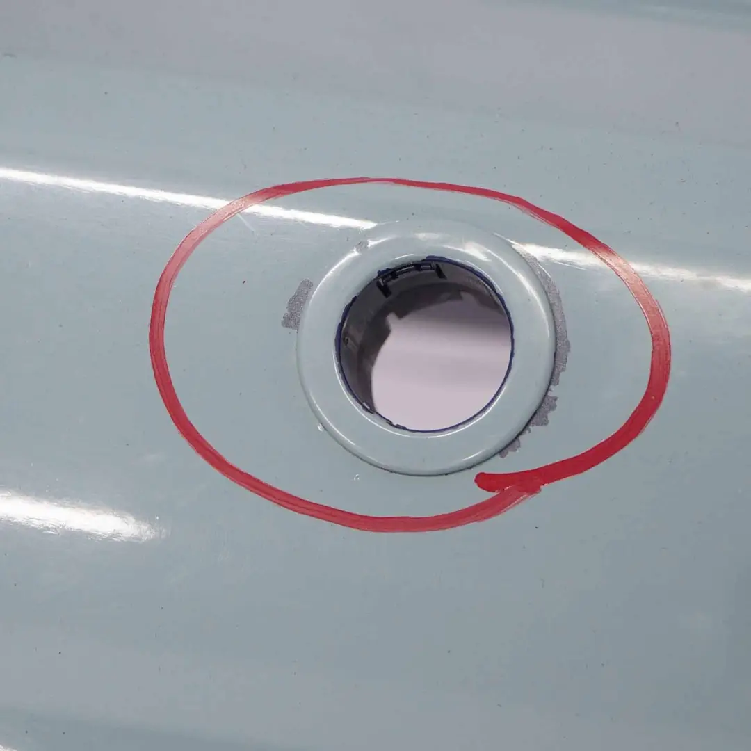 Heckstoßstange Cabrio Komplett PDC Zierleiste Blau Lackiert für Mini R52 mit Teilenummer 0309183 Mini R52 Heckstoßstange Cabrio Komplett PDC Zierleiste Blau Lackiert - SKU 0309183-BLUE - Teilenummer 0309183