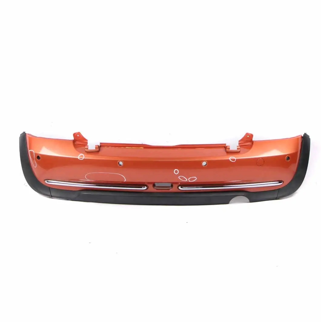 Complete Rear Bumper PDC Panel Hot Orange Metallic - A26 to Mini R52 Cabrio with Part number 0309183 Mini R52 Cabrio Complete Rear Bumper PDC Panel Hot Orange Metallic - A26 - SKU 0309183-HOT - Part number 0309183