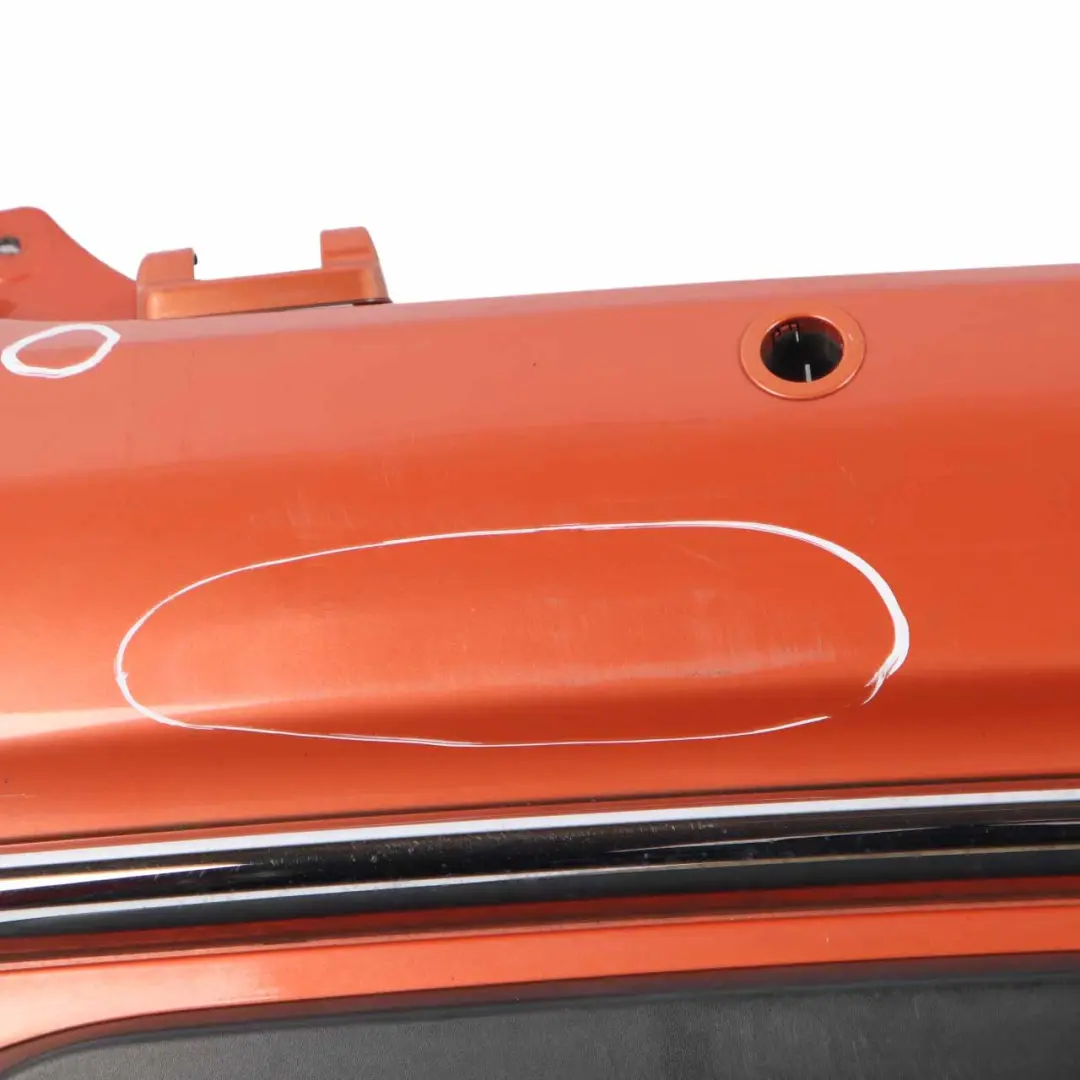 Complete Rear Bumper PDC Panel Hot Orange Metallic - A26 to Mini R52 Cabrio with Part number 0309183 Mini R52 Cabrio Complete Rear Bumper PDC Panel Hot Orange Metallic - A26 - SKU 0309183-HOT - Part number 0309183