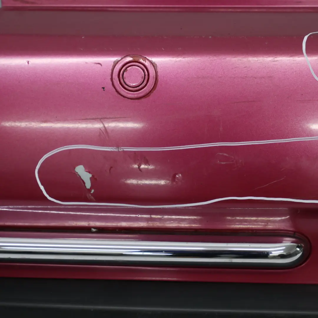Bumper Rear Mini R52 Cabrio Complete PDC Trim Panel Pink Painted to with Part number 0309183 Bumper Rear Mini R52 Cabrio Complete PDC Trim Panel Pink Painted - SKU 0309183-PINK - Part number 0309183