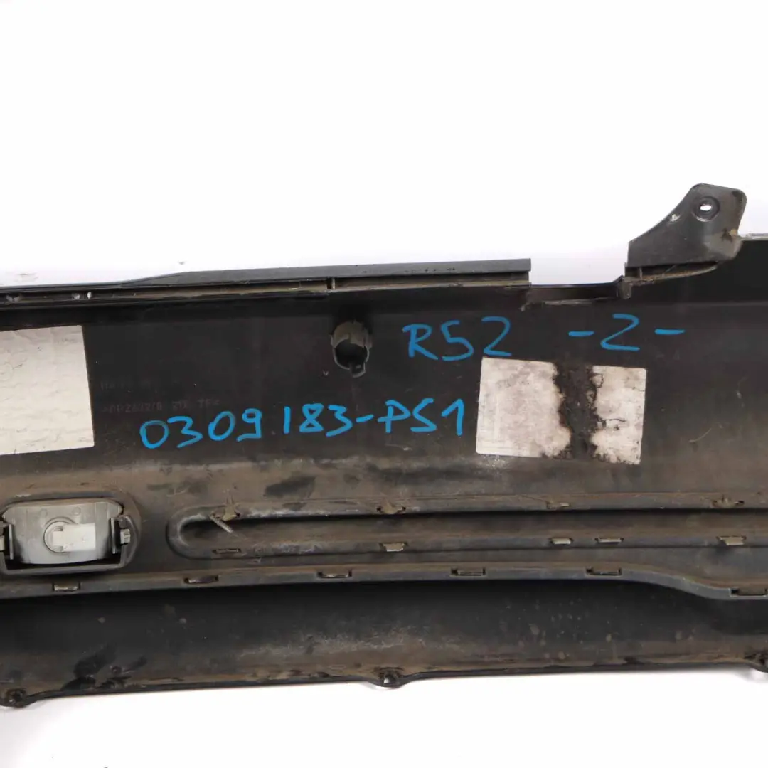 Bumper Rear Mini R52 Cabrio Complete PDC Trim Panel Pure Silver Metallic - 900 to with Part number 0309183 Bumper Rear Mini R52 Cabrio Complete PDC Trim Panel Pure Silver Metallic - 900 - SKU 0309183-PS1 - Part number 0309183