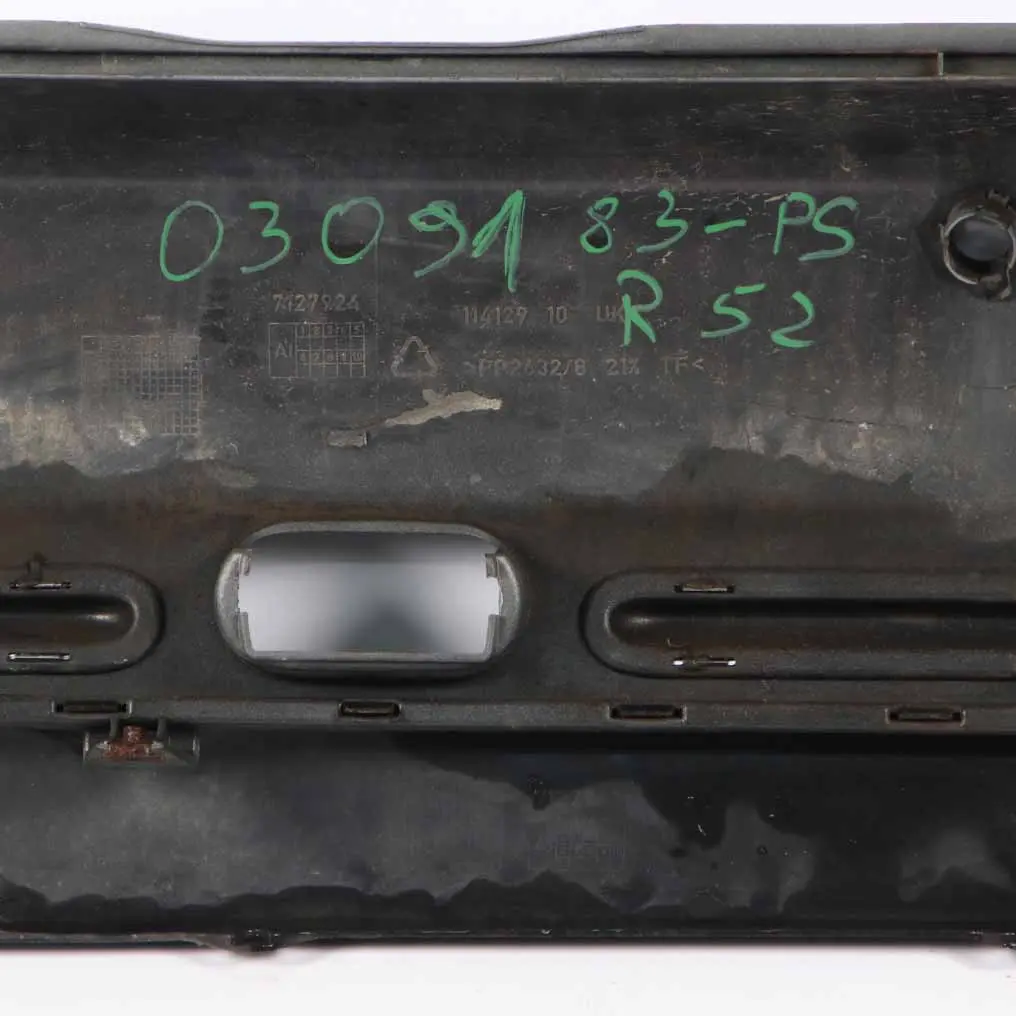 Bumper Rear Mini R52 Cabrio Complete PDC Trim Panel Pure Silver Metallic - 900 to with Part number 0309183 Bumper Rear Mini R52 Cabrio Complete PDC Trim Panel Pure Silver Metallic - 900 - SKU 0309183-PS2 - Part number 0309183