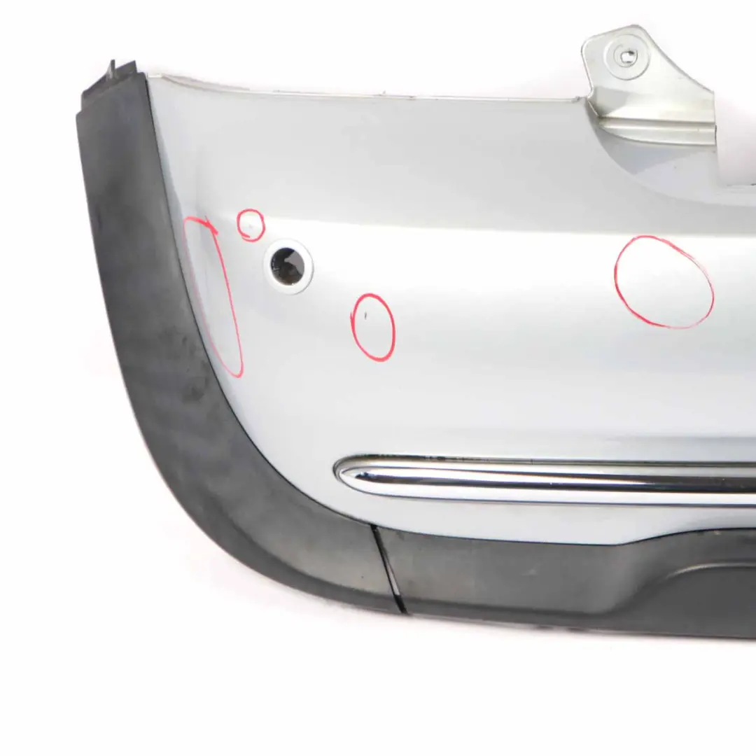 Bumper Rear Mini R52 Cabrio Complete PDC Trim Panel Pure Silver Metallic - 900 to with Part number 0309183 Bumper Rear Mini R52 Cabrio Complete PDC Trim Panel Pure Silver Metallic - 900 - SKU 0309183-PS2 - Part number 0309183