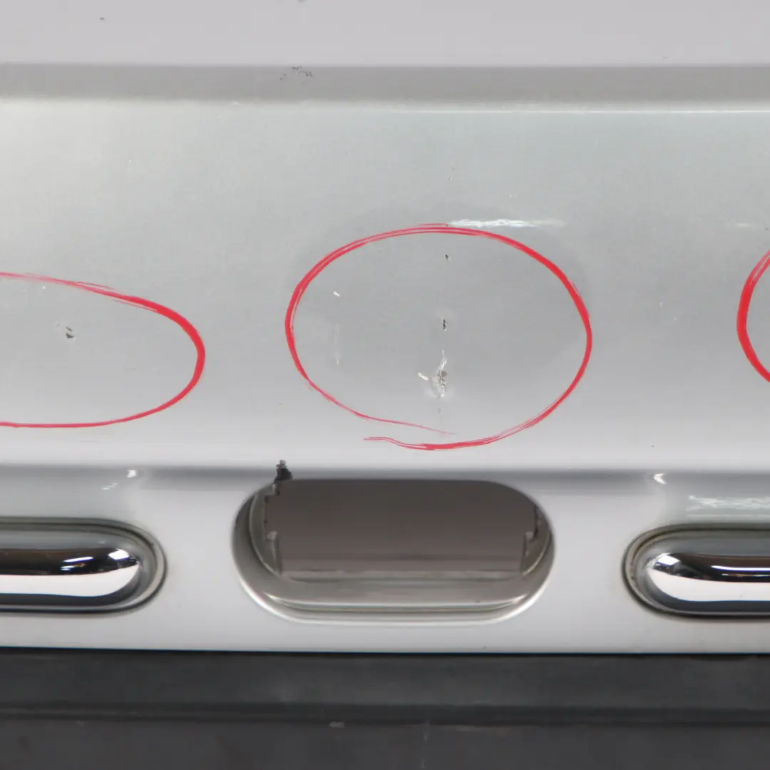 Bumper Rear Mini R52 Cabrio Complete PDC Trim Panel Pure Silver Metallic - 900 to with Part number 0309183 Bumper Rear Mini R52 Cabrio Complete PDC Trim Panel Pure Silver Metallic - 900 - SKU 0309183-PS2 - Part number 0309183