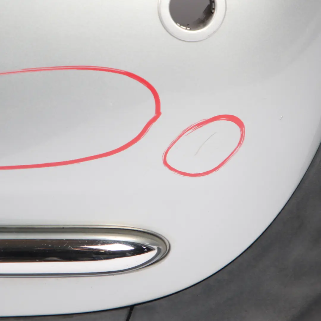 Bumper Rear Mini R52 Cabrio Complete PDC Trim Panel Pure Silver Metallic - 900 to with Part number 0309183 Bumper Rear Mini R52 Cabrio Complete PDC Trim Panel Pure Silver Metallic - 900 - SKU 0309183-PS2 - Part number 0309183