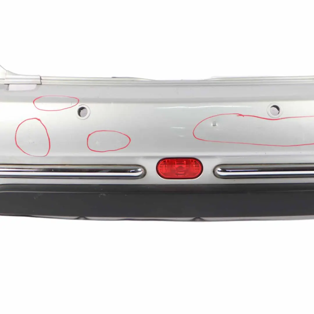 Bumper Cabrio Complete Panel PDC Pure Silver Metallic - 900 to Mini R52 Rear with Part number 0309183 Mini R52 Rear Bumper Cabrio Complete Panel PDC Pure Silver Metallic - 900 - SKU 0309183-PS - Part number 0309183