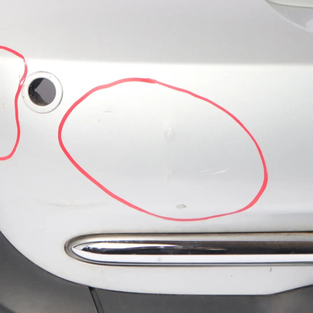 Bumper Cabrio Complete Panel PDC Pure Silver Metallic - 900 to Mini R52 Rear with Part number 0309183 Mini R52 Rear Bumper Cabrio Complete Panel PDC Pure Silver Metallic - 900 - SKU 0309183-PS - Part number 0309183