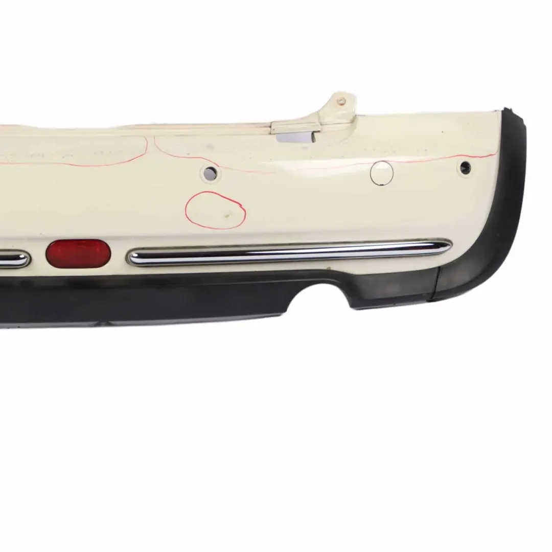 Mini Cooper One R52 Cabrio Complete Rear Bumper PDC Panel Pepper White - 850 - SKU 0309183-PW - Part number 0309183
