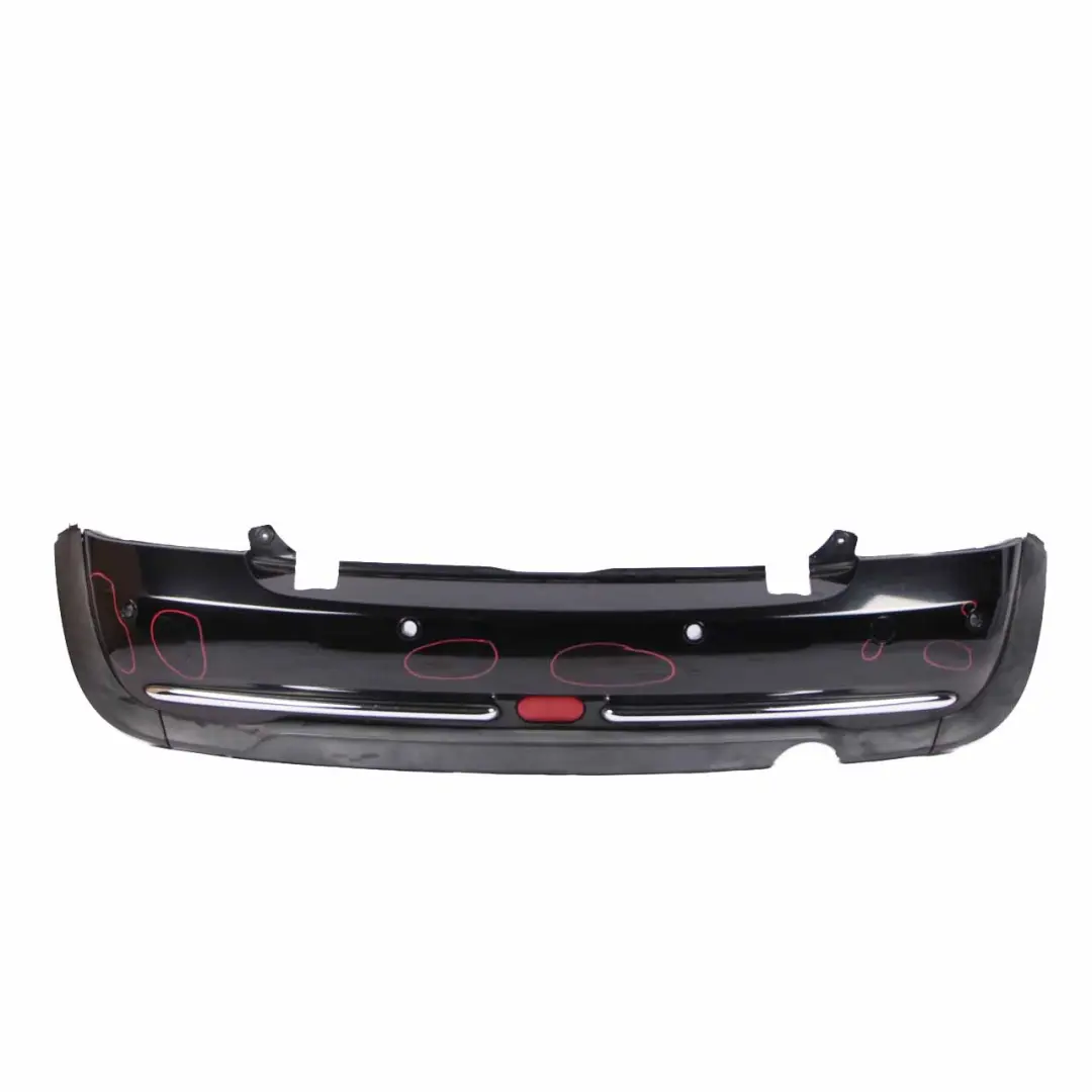 Bumper Cabrio Complete PDC Trim Panel Schwarz 2 Black - 668 to Mini R52 Rear with Part number 0309183 Mini R52 Rear Bumper Cabrio Complete PDC Trim Panel Schwarz 2 Black - 668 - SKU 0309183-SCH - Part number 0309183