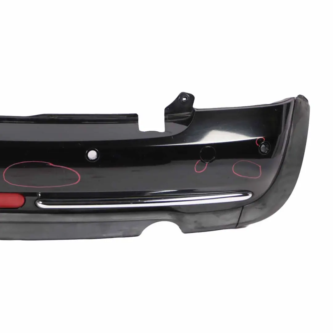 Bumper Cabrio Complete PDC Trim Panel Schwarz 2 Black - 668 to Mini R52 Rear with Part number 0309183 Mini R52 Rear Bumper Cabrio Complete PDC Trim Panel Schwarz 2 Black - 668 - SKU 0309183-SCH - Part number 0309183
