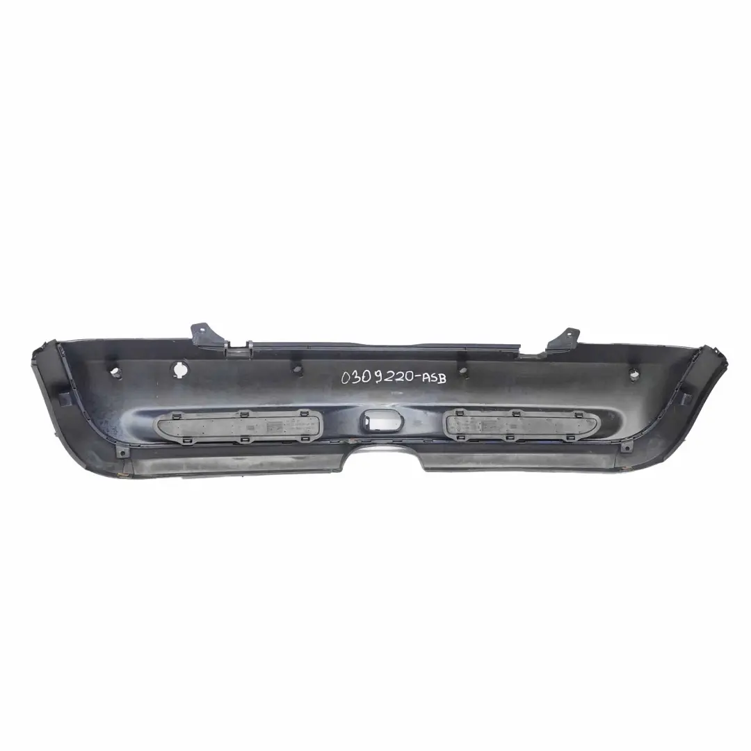 Bumper PDC Cabrio Cooper S Panel Astro Black Metallic - A25 to Mini R52 Rear with Part number 0309220 Mini R52 Rear Bumper PDC Cabrio Cooper S Panel Astro Black Metallic - A25 - SKU 0309220-ASB - Part number 0309220