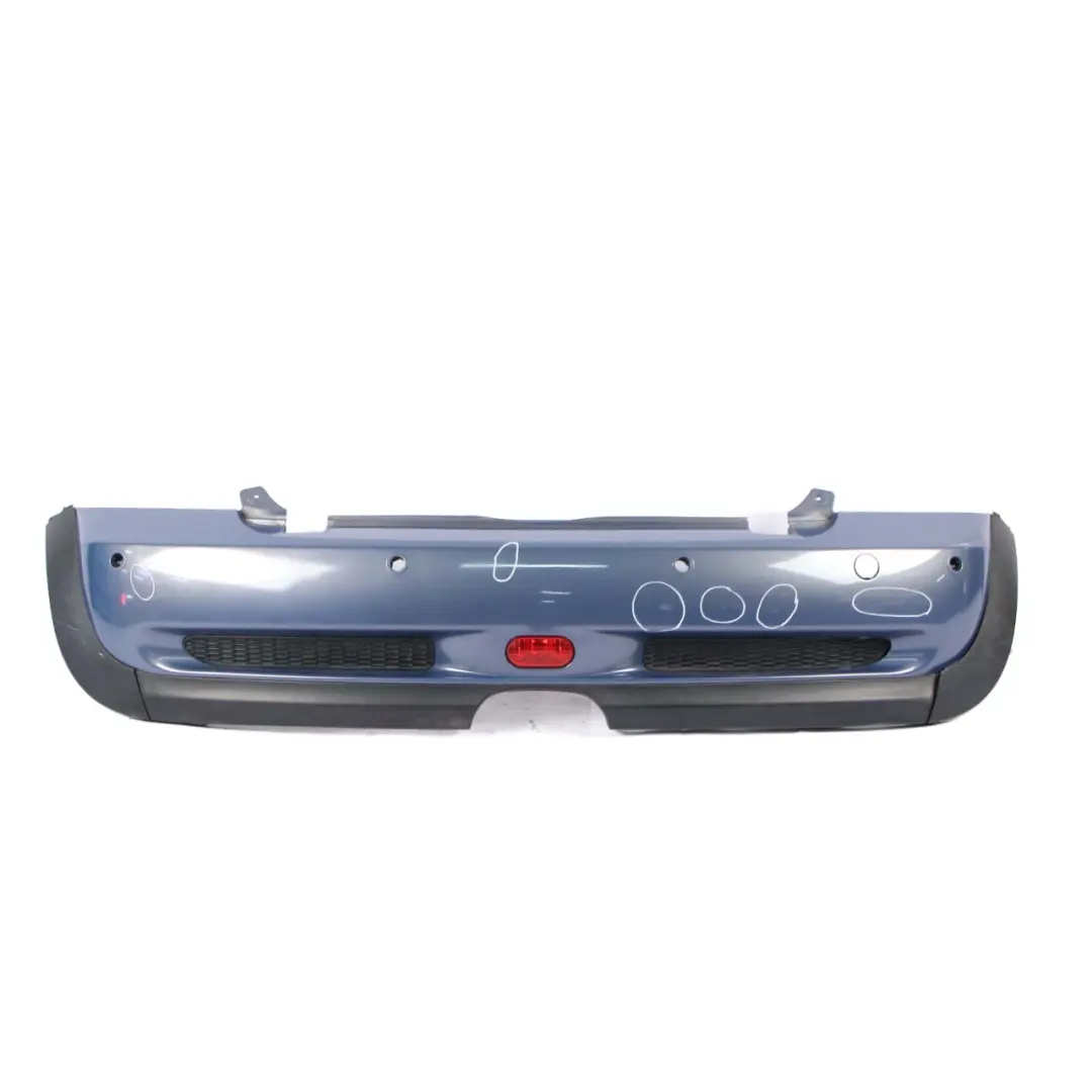 Bumper PDC Cabrio Cooper S Panel Cool Blue Metallic - A27 to Mini R52 Rear with Part number 0309220 Mini R52 Rear Bumper PDC Cabrio Cooper S Panel Cool Blue Metallic - A27 - SKU 0309220-COOL - Part number 0309220