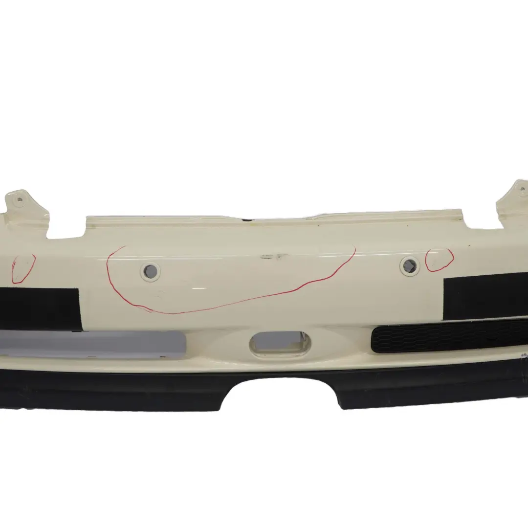 Complete Rear Bumper Panel PDC Pepper White - 850 to Mini R52 Cabrio Cooper S with Part number 0309220 Mini R52 Cabrio Cooper S Complete Rear Bumper Panel PDC Pepper White - 850 - SKU 0309220-PW1 - Part number 0309220