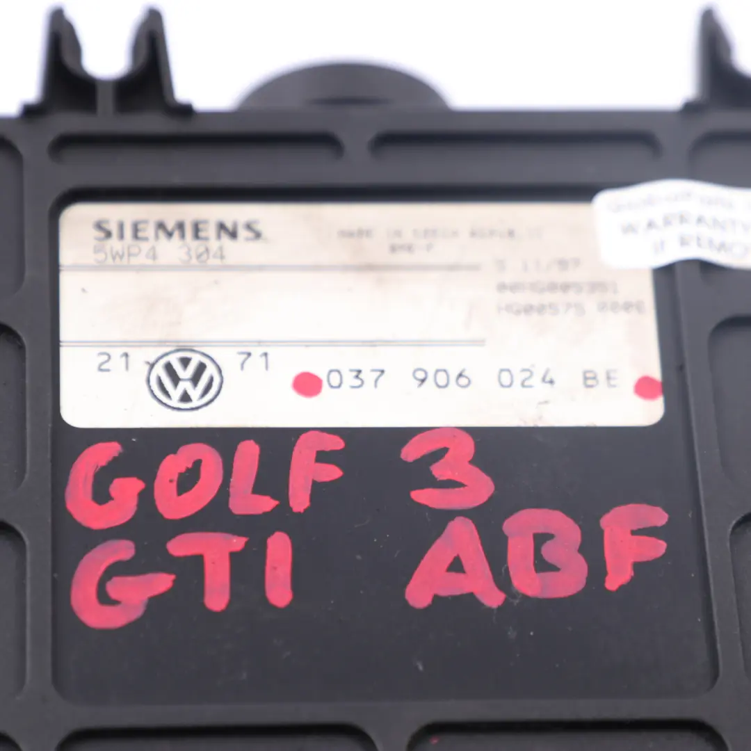 VW Golf 3 GTI 2.0 16V ABF 150KM Benzin Handbuch Motoreinheit ECU - SKU 037906024BE - Teilenummer 037906024BE