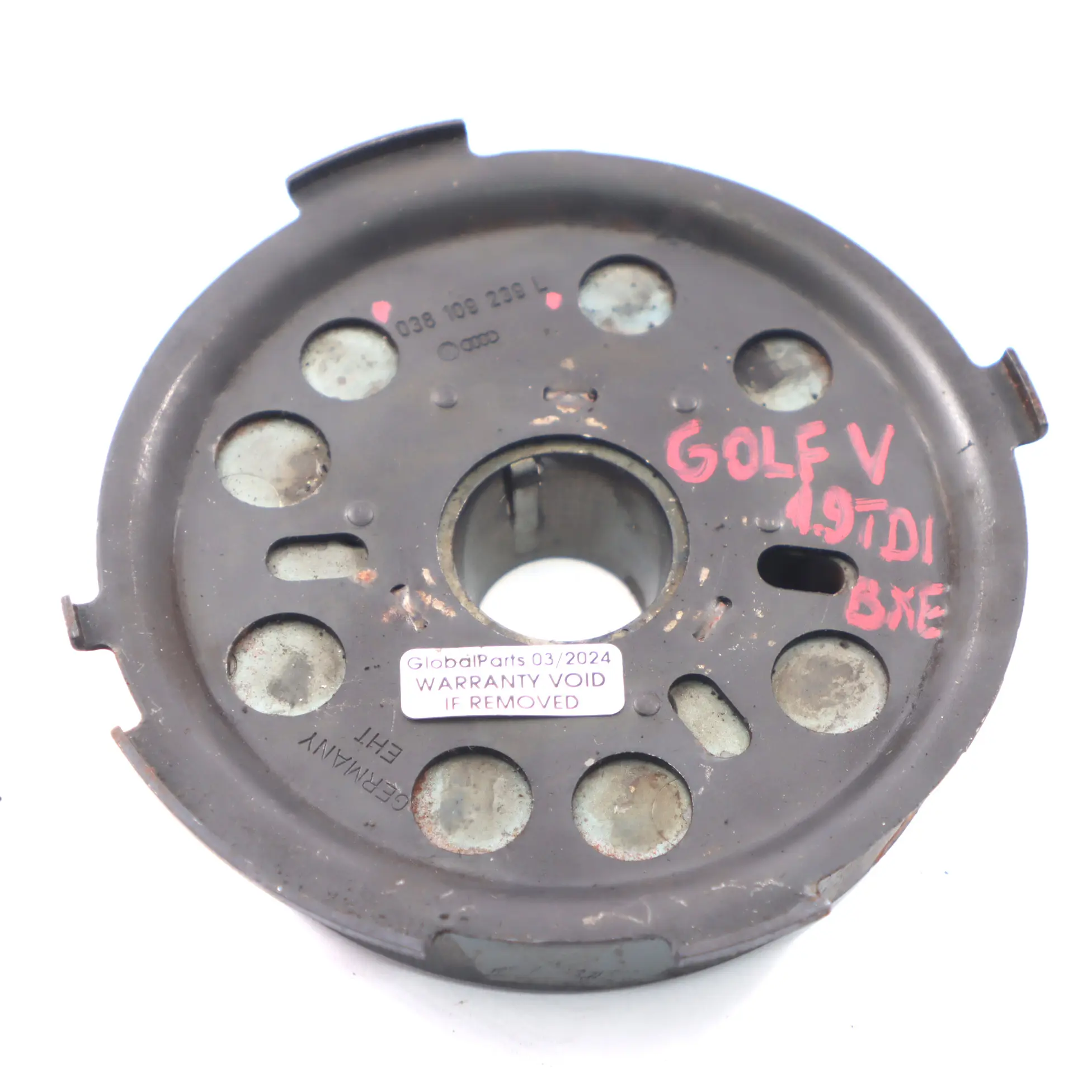 VW Golf MK5 1.9 Tdi Diesel Motore BXE Albero a camme Puleggia Hub 038109239l