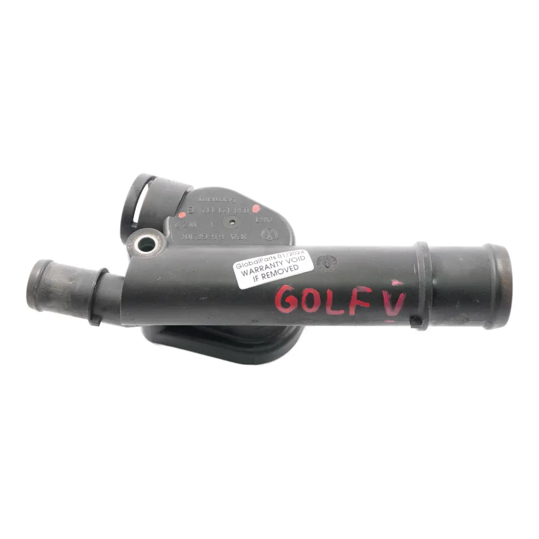 MKV Coolant Flange Thermostat Housing Flange to Audi Seat Skoda VW Golf with Part number 038121132G Audi Seat Skoda VW Golf MKV Coolant Flange Thermostat Housing Flange - SKU 038121132G - Part number 038121132G