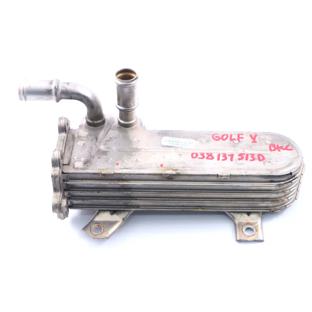 BKC EGR Exhaust Valve Cooler Radiator to VW Volkswagen Golf 5 V 1.9 TDI with Part number 038131513D VW Volkswagen Golf 5 V 1.9 TDI BKC EGR Exhaust Valve Cooler Radiator - SKU 038131513D - Part number 038131513D