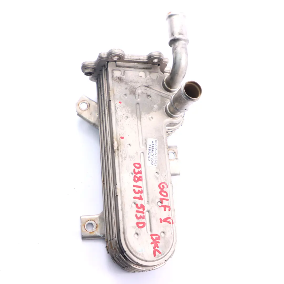 BKC EGR Exhaust Valve Cooler Radiator to VW Volkswagen Golf 5 V 1.9 TDI with Part number 038131513D VW Volkswagen Golf 5 V 1.9 TDI BKC EGR Exhaust Valve Cooler Radiator - SKU 038131513D - Part number 038131513D