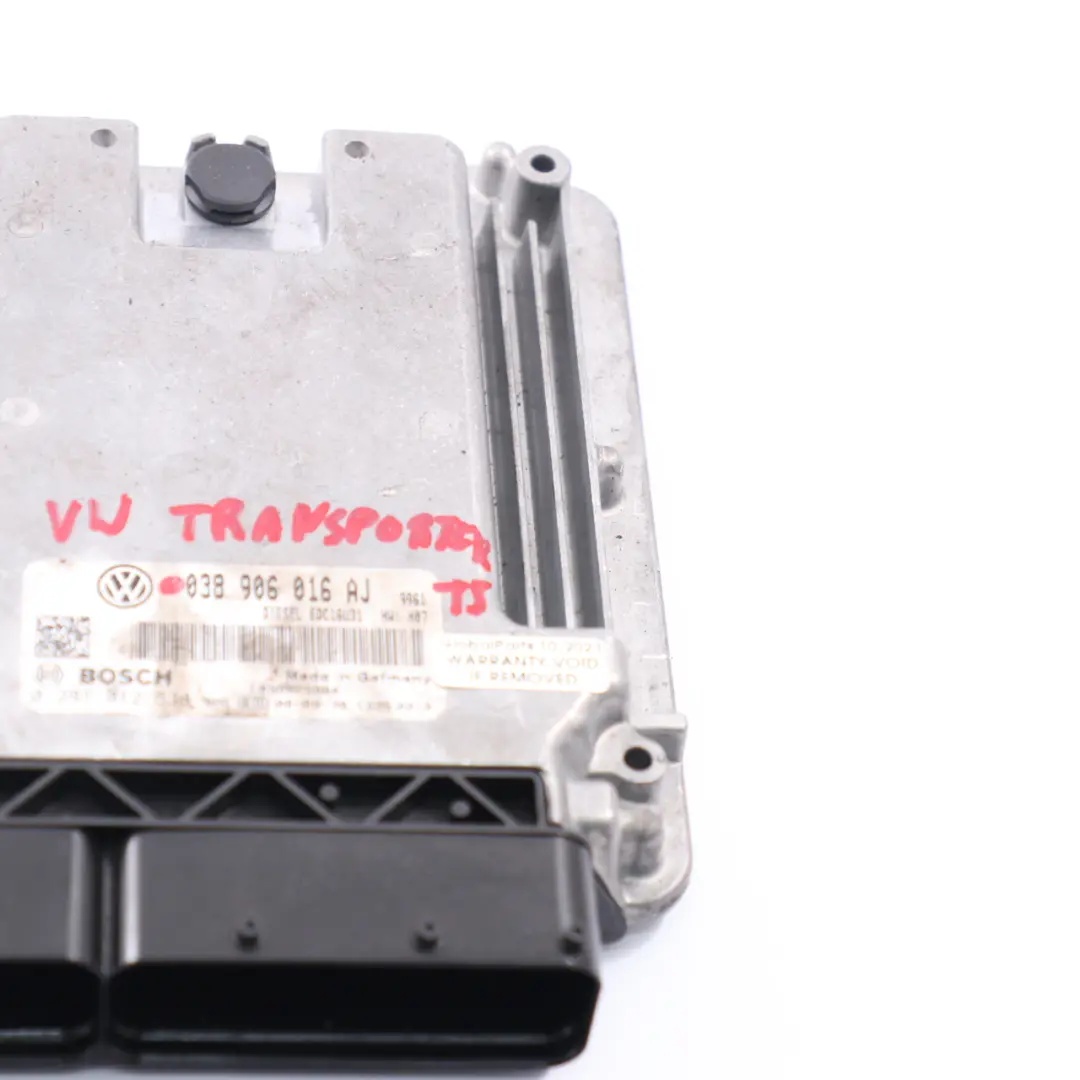 VW Volkswagen Transporter T5 1.9 TDI Diesel Engine Control Unit ECU - SKU 038906016AJ - Part number 038906016AJ